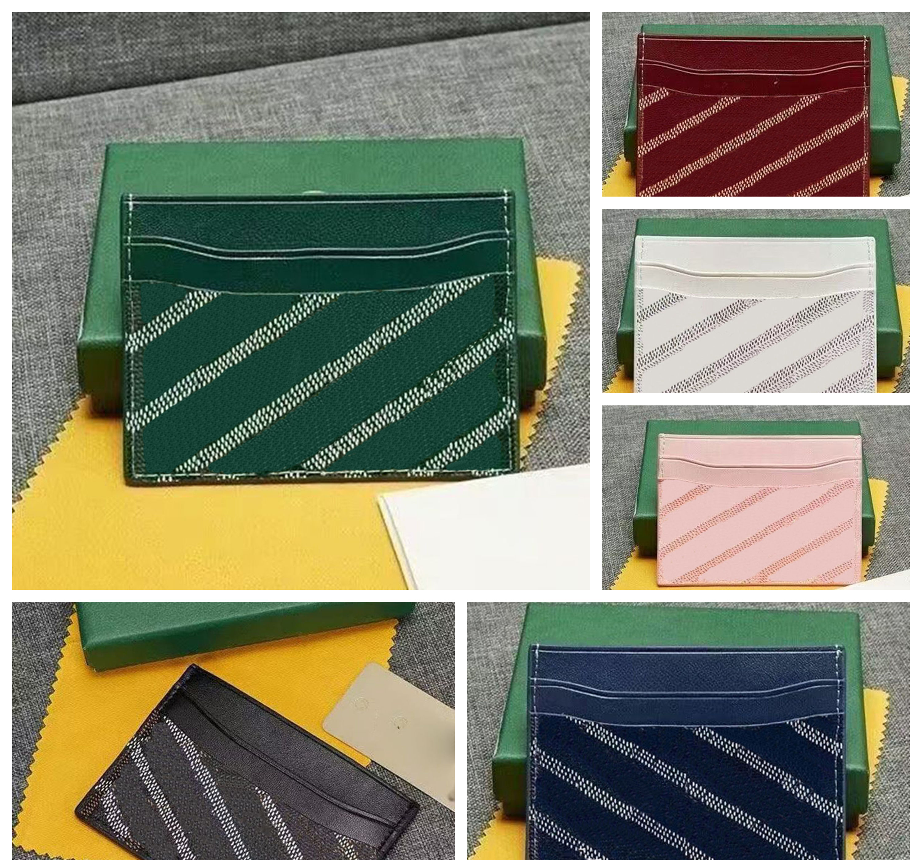 Card holder designer wallet genuine leather solid color card holder full color mini fashion wallet high quality men's and women's Wallet w