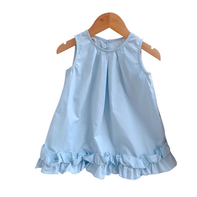 D102 Children&#039;s Girls Summer Dress Western Fungus 2025 New Baby Sweet High-end Lace Vest Princess Style-image-1068884757