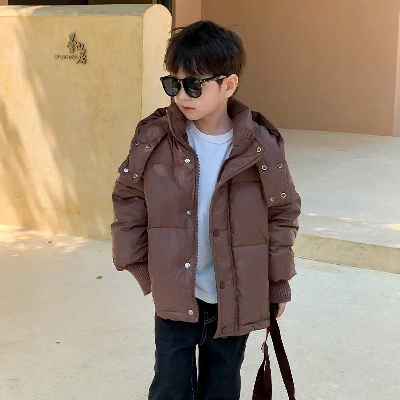 2024 Boys Down and Cotton Jacket Windbreak Outerwear Solid Winter Autumn Warm Cotton Christmas Gift Childrens Clothing 1 L250814-image-1071120099