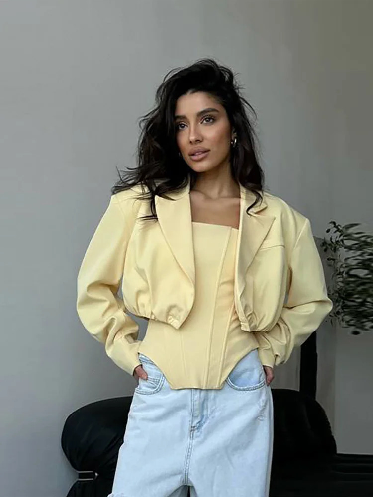 100% Cotton Linen Cotton Linen Cotton Fishbone Strapless Slim Vest Solid Color Loose Short Jacket Womens Two-Piece Tops Casual Street Fashion Womens