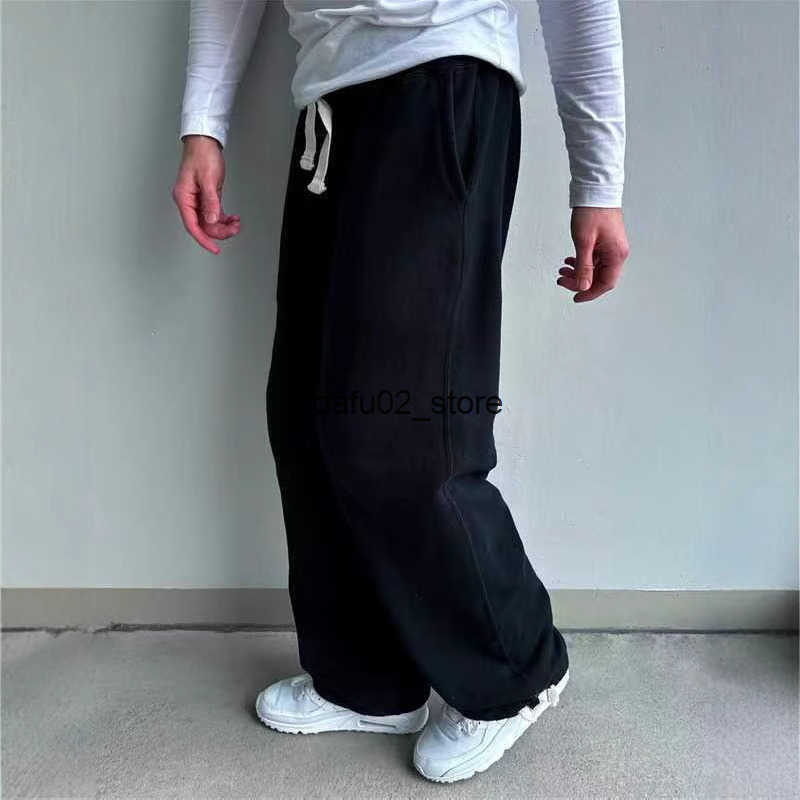 Mens Pants Designer Long Sweatpants Baggy Polo Jogger Loose Waist Fashion Brand Casual Solid Color Trousers Q250729