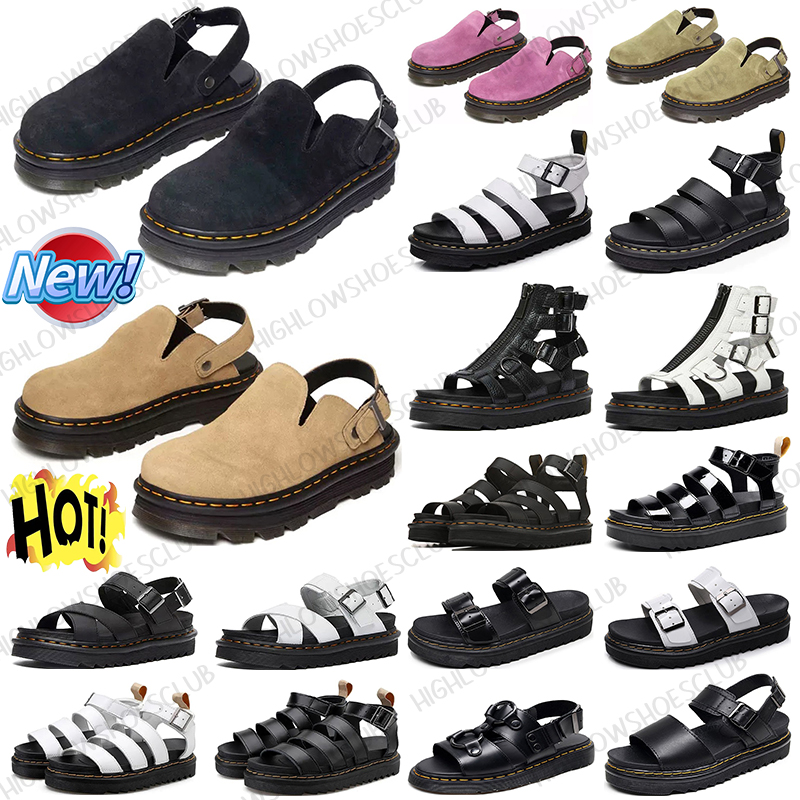 Free Shipping designer martin sandals marten sandal marteens men women stylish beach Black mens womens slides classic martins slippers