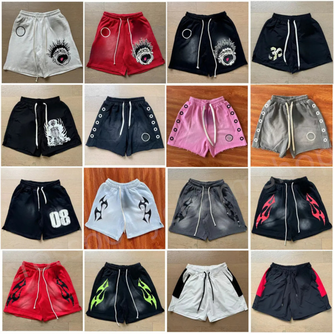Designer Mens Shorts Jorts Letter Graphic Print Washed Shorts Hip Hop Streetwear Unisex Black Cotton Beach Basketball Running Jumpers Bottom Pants