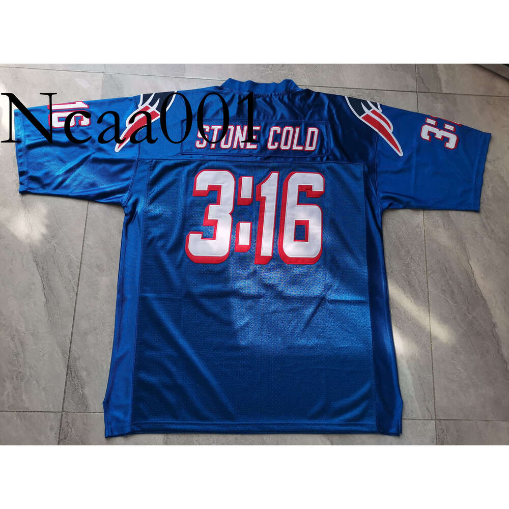 Nc01 Football jerseys Physical photos blue white 316 Stone Cold Steve Austin PATS Men Youth Women High School Size S-6XL or any name and number jers