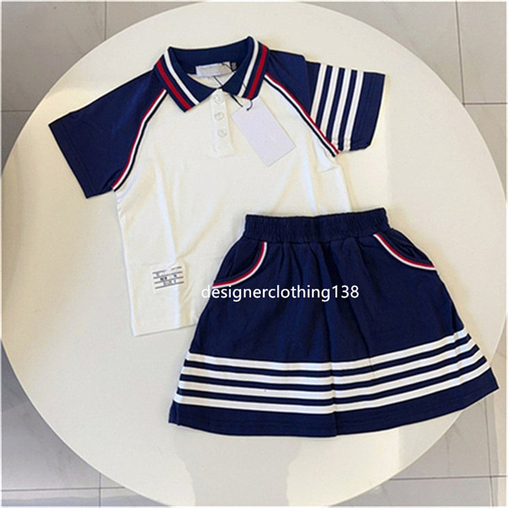 Designer girl's dress high-quality brand girl's Printed fabric dress summer baby girl's dress set size 90-150CM A2