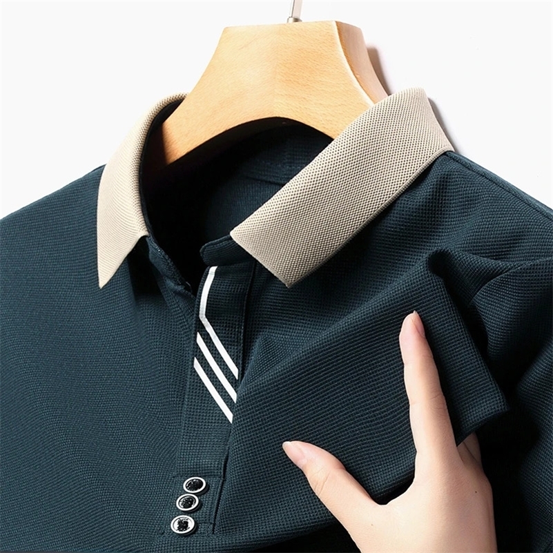 Mens Solid Color Casual Fashion Short Sleeve Polo Shirt Summer Comfortable Top for Business And Leisure yy250724