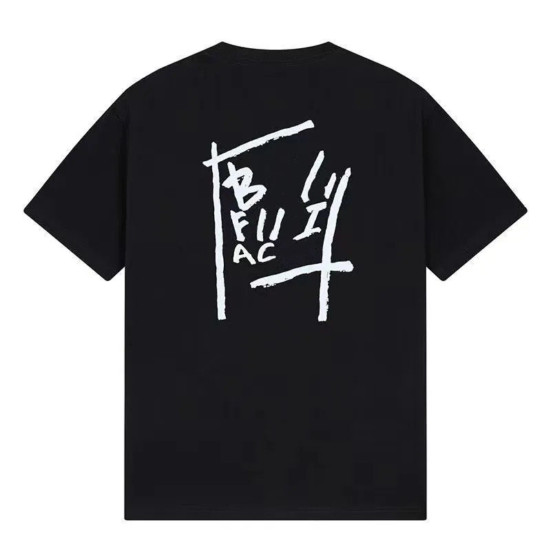T-Shirt Designer T Shirt Mens Tshirt Digital Pattern Round Neck Trendy Brand Short Sleeved Shirt