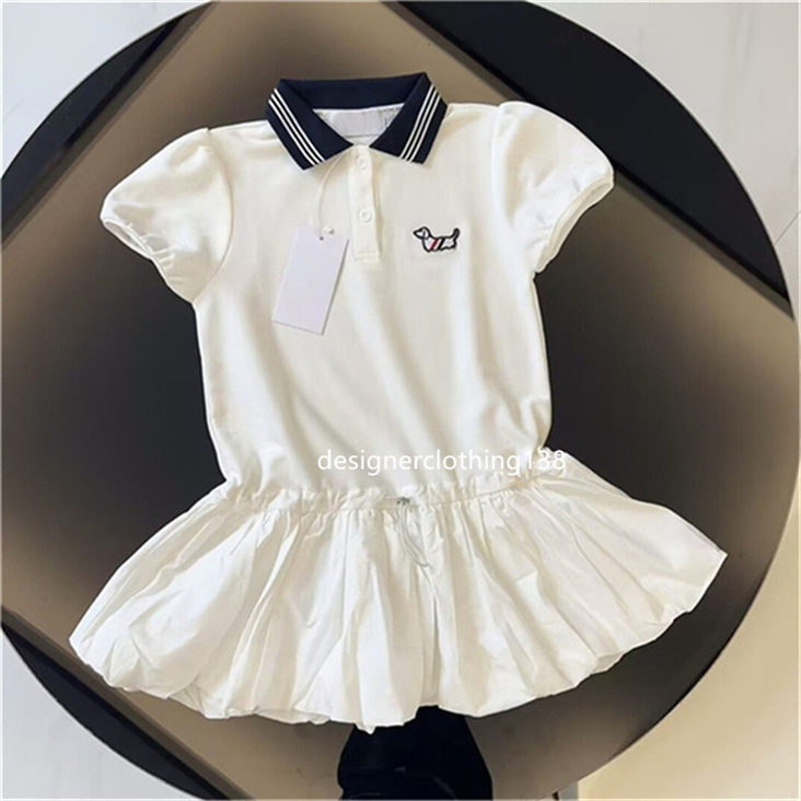 Designer girl's dress high-quality brand girl's Printed fabric dress summer baby girl's dress set size 90-150CM A7
