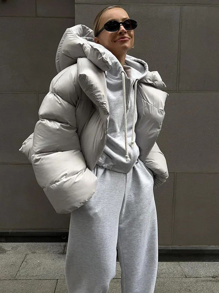 Thick Parkas Long Sleeve Top Women Autumn Winter Warm Coat Womens Street Fashion Hoodies Cotton-padded Jacket 250724