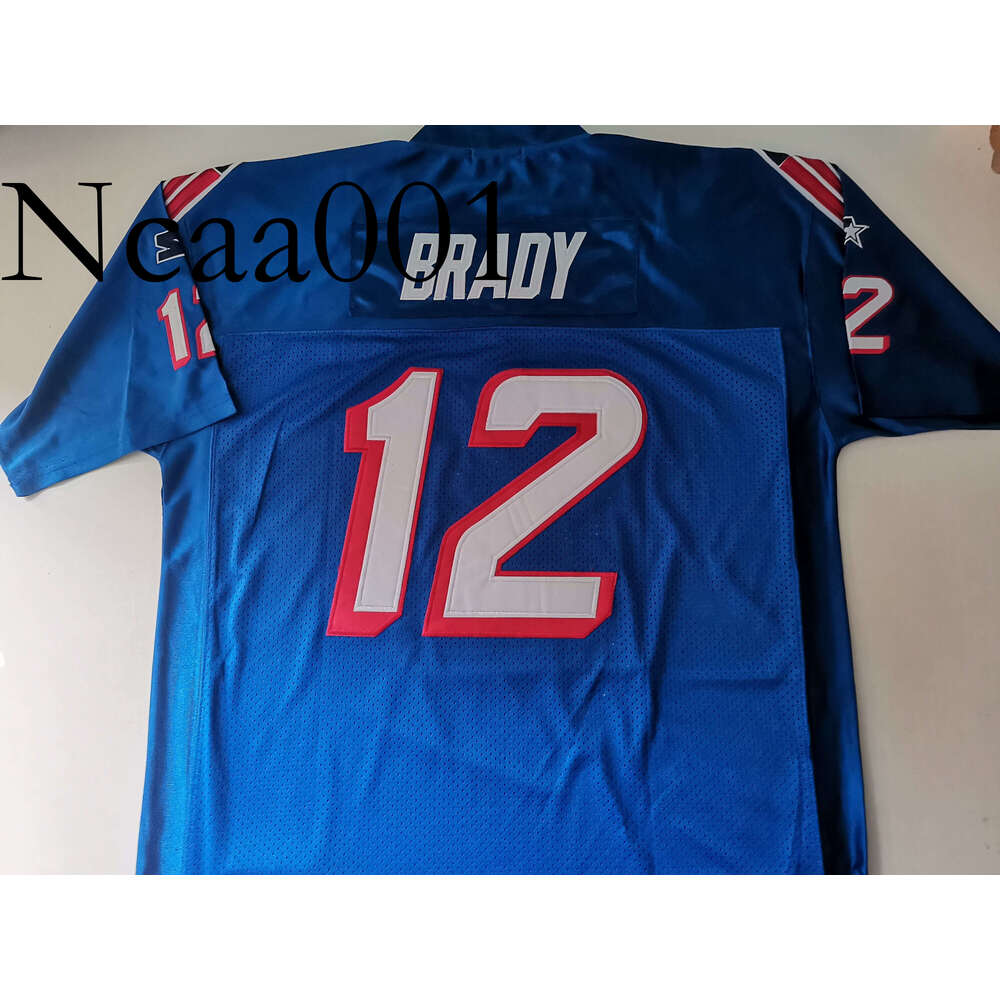 Nc01 Football jerseys Physical photos rare red retro blue Tom Brady Men Youth Women High School Size S-6XL or any name and number jersey