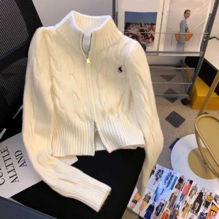 Womens Luxury Sweater Designer Pullover For Woman Fashion Turtleneck Autumn Long Sleeve Cardigan Embroidery Coat Lady Polos Jacket Tops