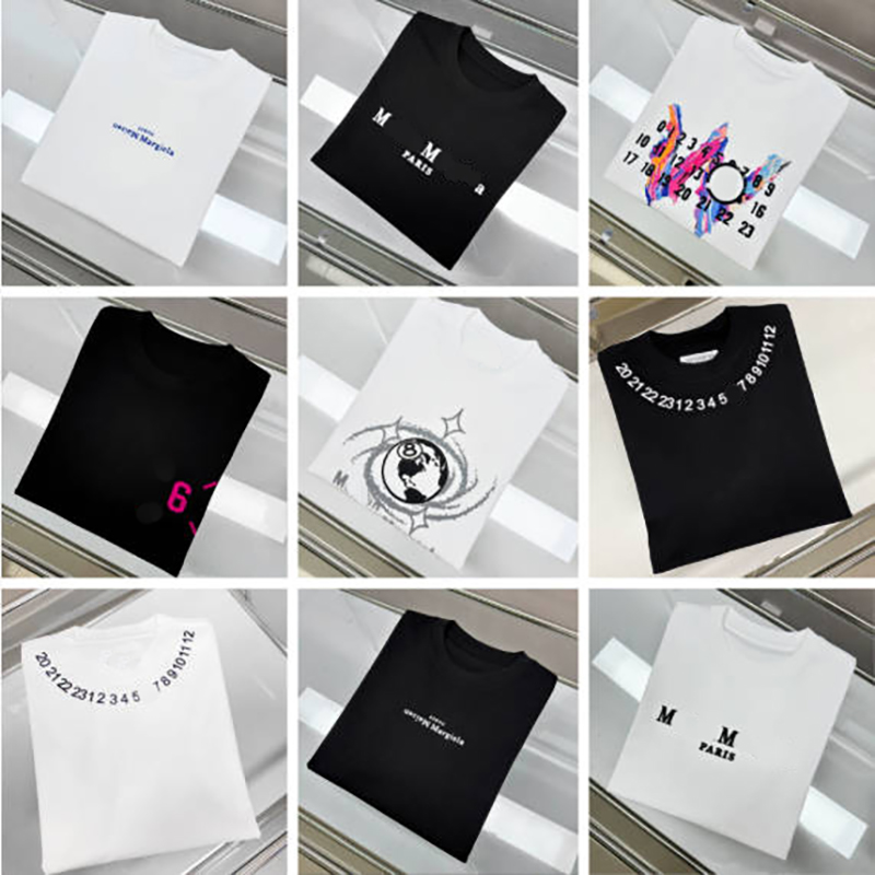 Designer Men's Shirts Hip Hop Summer MM Letter Graphic Print Higt Street Style Oversized T-shirt Mens Womens Fashion Gothic Pullover Clothes