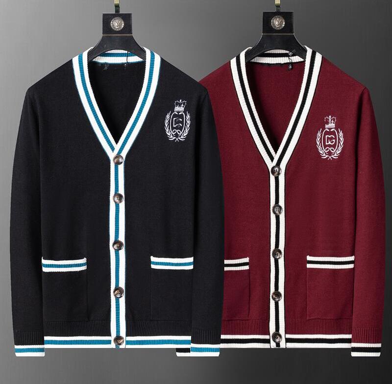 D1001 Winter Designer Men's cashmere woolen sweaters Autumn Winter embroideried genuine knitted Sweater Slim Fit Hoodie Pullover Knit Personali
