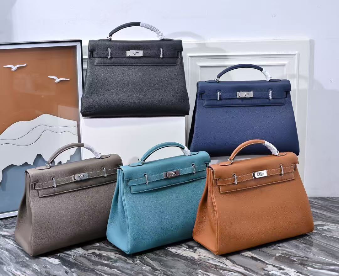 Luxury designer bag men's bag mirror quality full leather shoulder bag handbag briefcase business bag 42CM