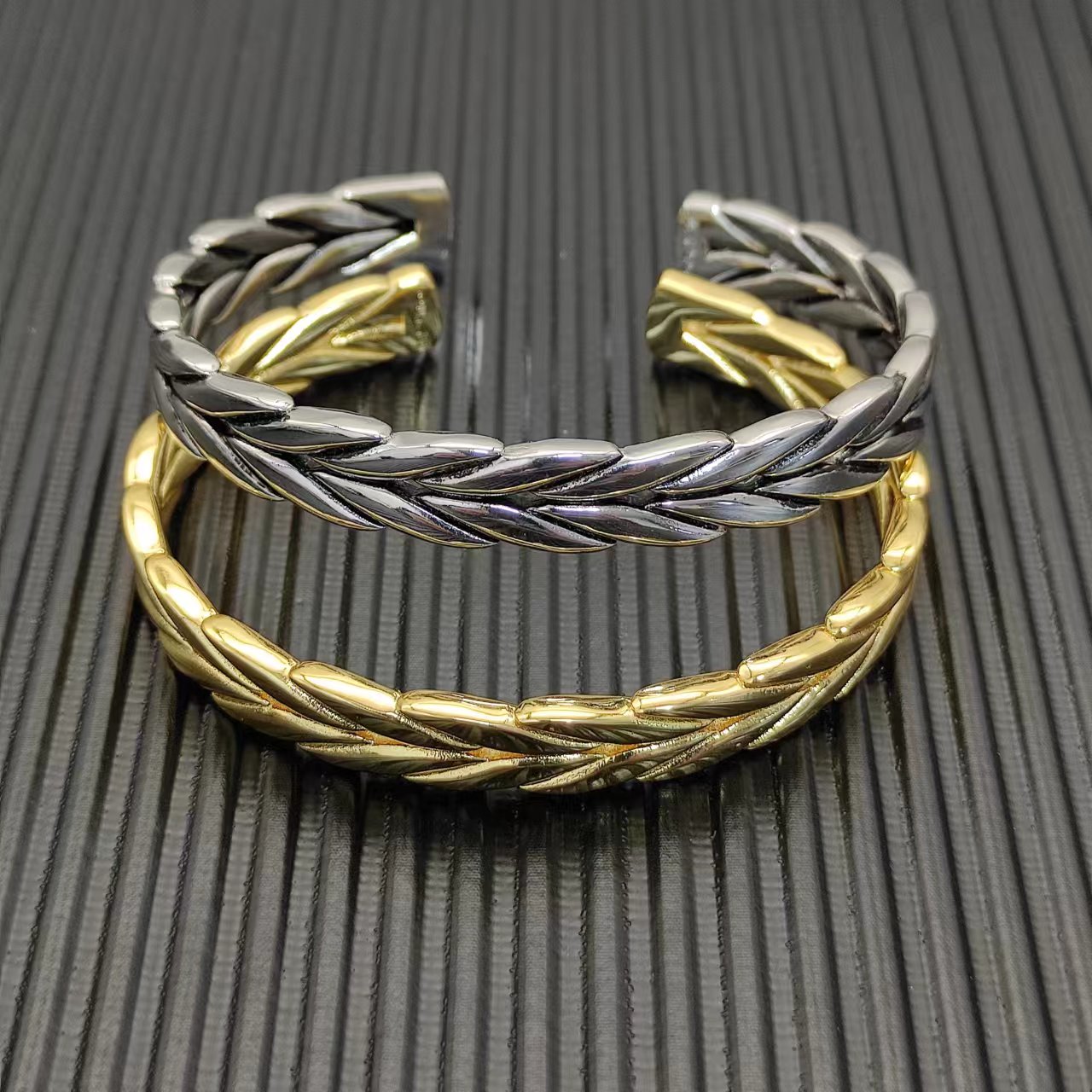 S925 Sterling Silver New 9mm Chevron Bracelet Neutral Personality Classic Fashion Retro Trend Luxury Jewelry Party Gift