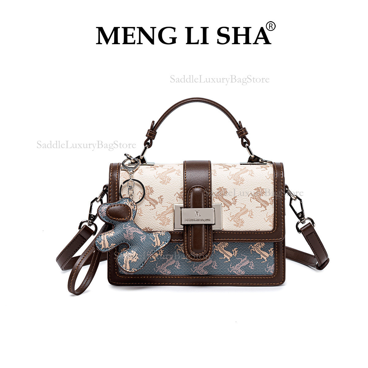New Women's Vintage Floral Box Makeup Bag Free Shipping Designer Luxury High-end Handbag Chinese Style Fashion Single Shoulder Crossbody Small