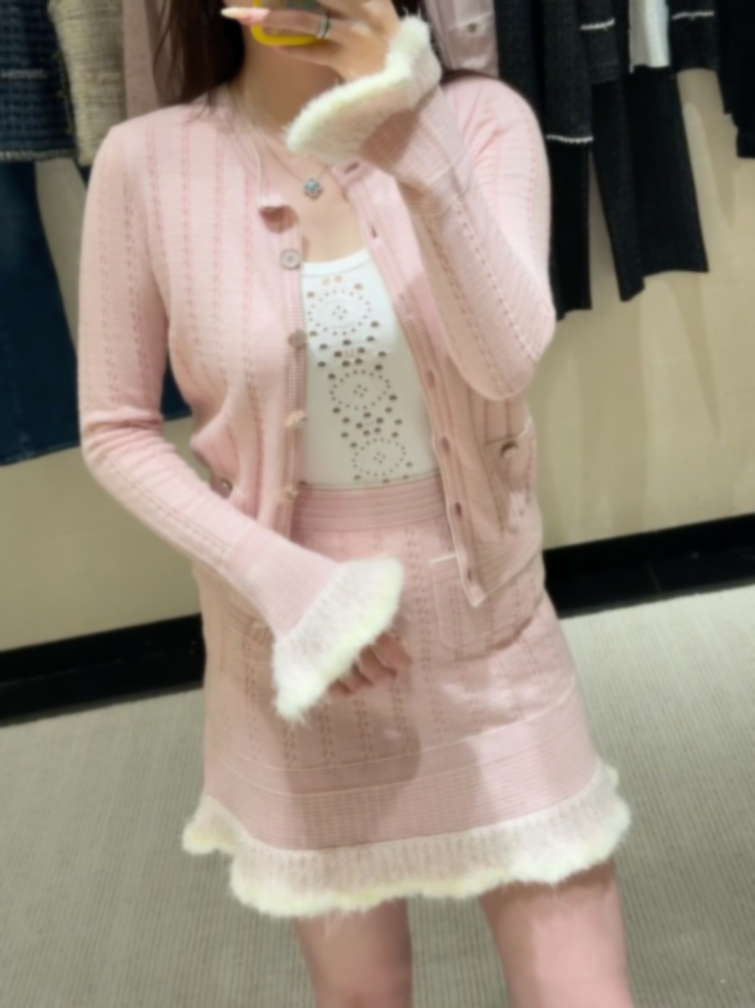 Chan high quality cardigan designer clothes women sweater new pink jacket 2025 cardigan designer woman jackets womens designer jacket women skirt de