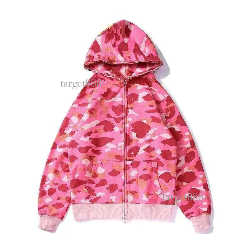 hoodie Mens Designer bapeity Hoody Full Zip Up Ho High-quality Fashion Camouflage Jacket Hoody Hooded Sweatshirt Man Woman Sweater Long Sleeve Cardi