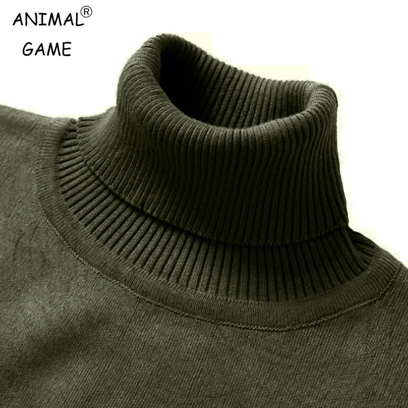 Autumn Mens Knitted Turtleneck Sweater Solid Color Warm Streetwear Winter Vintage Lightweight Sweater Black Gray Tops250724