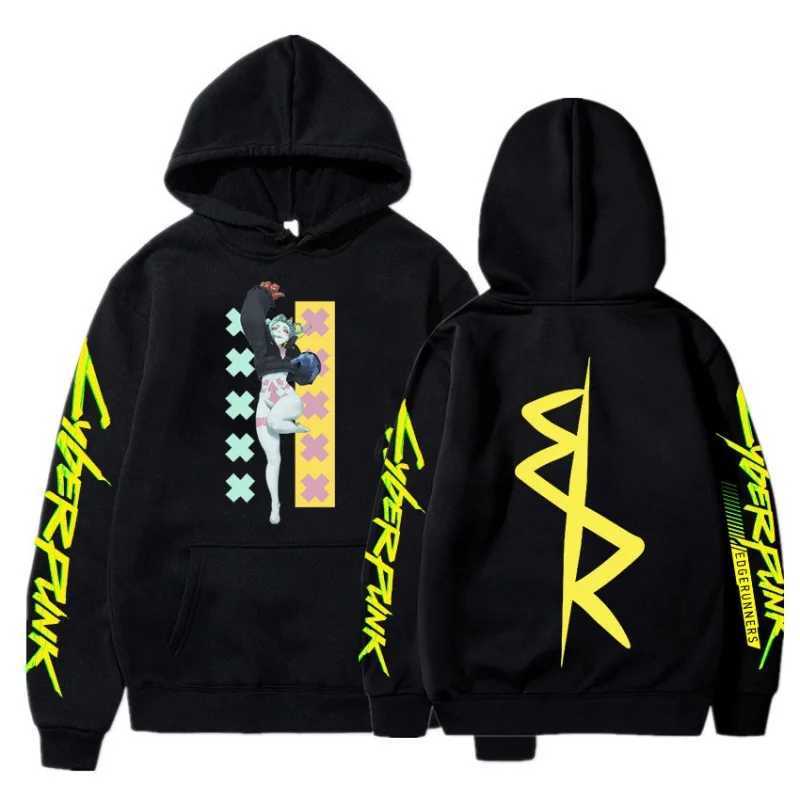 Fall and Winter Comfortable and Soft Cyberpunk Edgerunners Rebecca Creative Print Mens Casual Trend Warm Strt Hoodie T250730