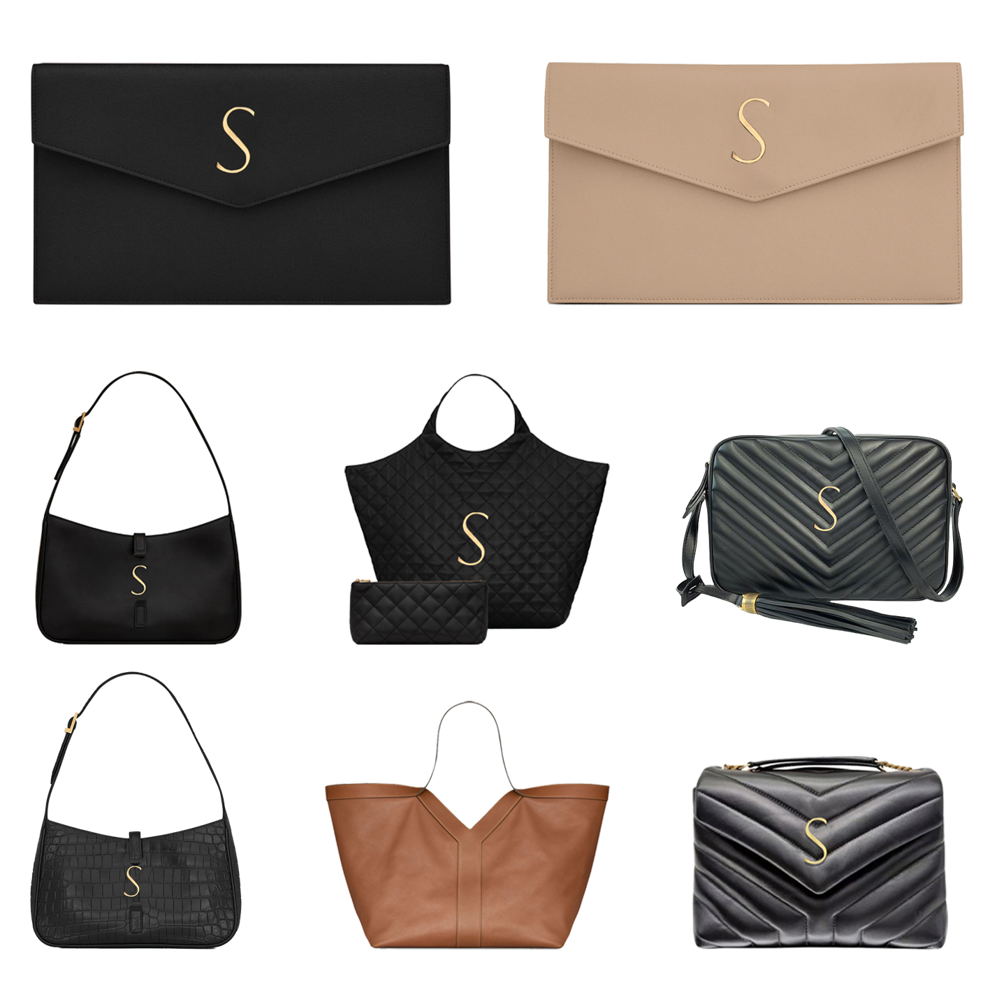 Womens handbag crocodile envelope bag Evening Designer bag UPTOWN grain embossed leather clutch Bags Luxury Shoulder crossbody fashion Underarm bag