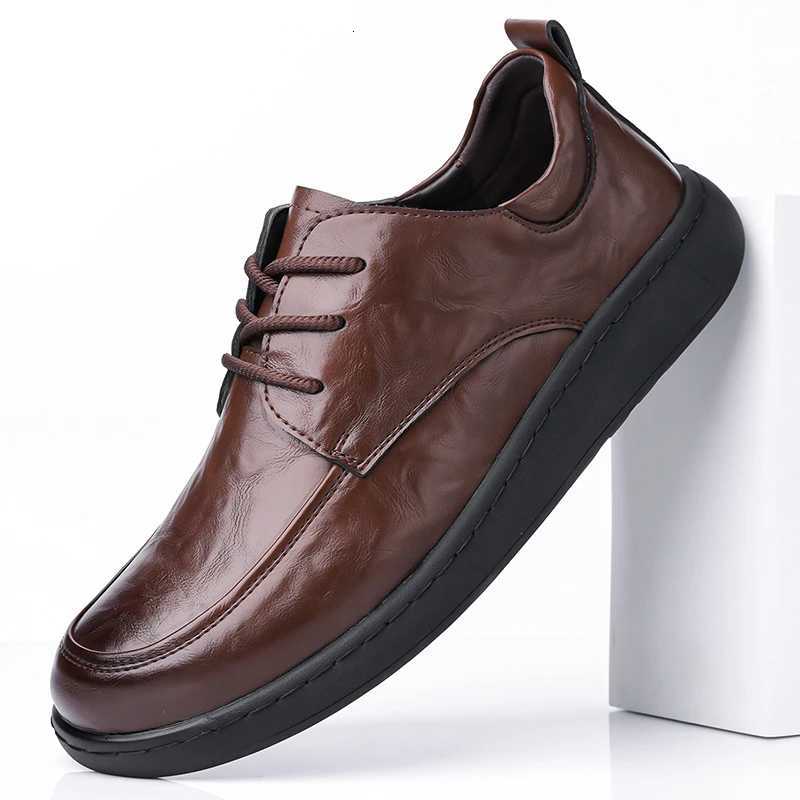 Nouvelle robe de fion en cuir formelle masculine de style italien de mariage au large du mariage couleur solide en lacet chaussures y250730