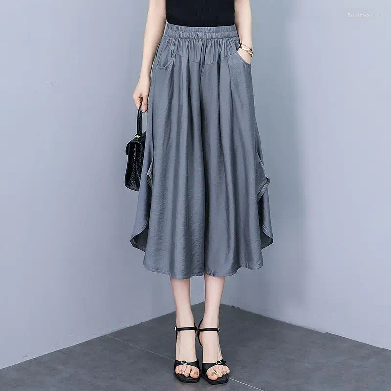 Women's Pants Woman Trousers Solid Slacks Cotton Outfits Elastic Autumn Chic And Elegant Baggy Trends 2025 G One Size Loose For Women