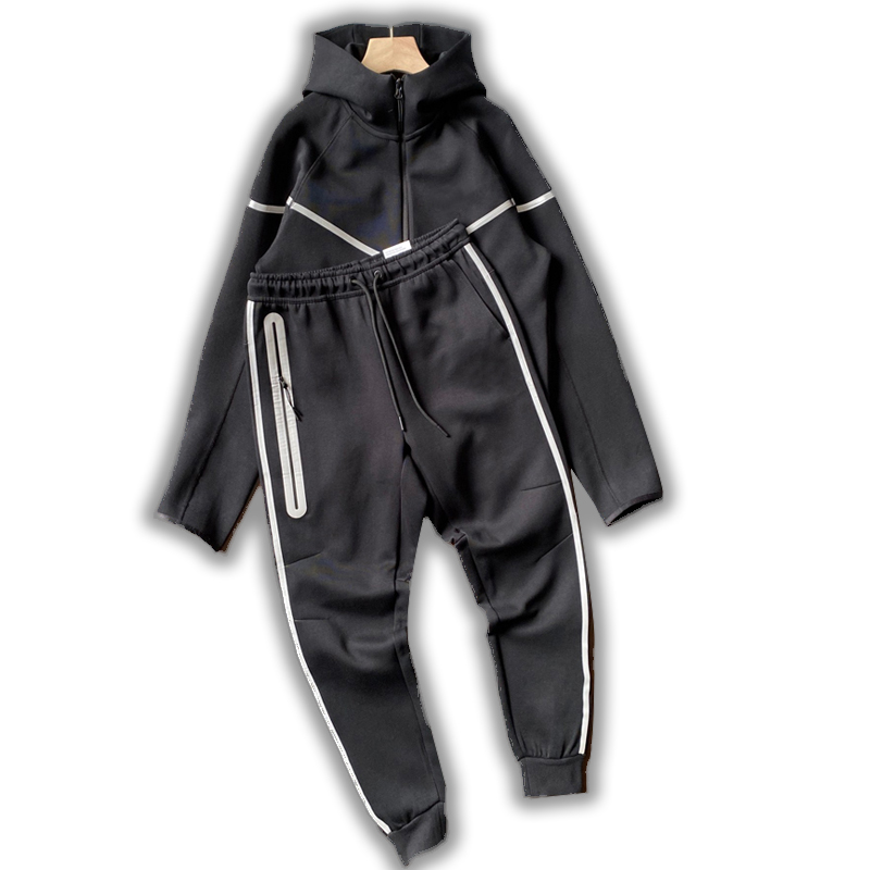 European and American style hooded casual suit Street hip-hop loose cotton zipper coat sweatpants Set Topstoney Designer Hooded sweater trousers sho