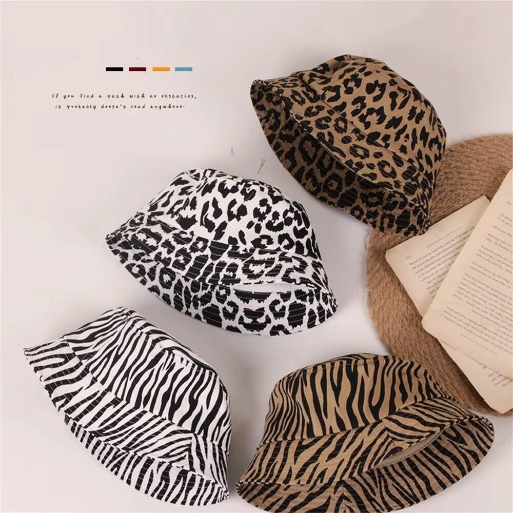2024 Spring Autumn New Leopard Childrens Fisherman Men and Girls Baby Fashion Sun Basin Hat ddmyshoesvip