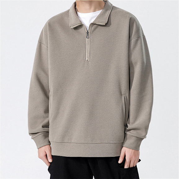 55 Turtleneck Sweatshirt for Men Winter Thickened Loose Trendy Solid
