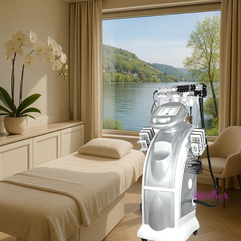 Cavitation Vacuum RF Body Slimming Machine 9 Handles Fat Burner Anti Cellulite Weight Loss Beauty Equipment Skin Tightening Shaping Tool CE