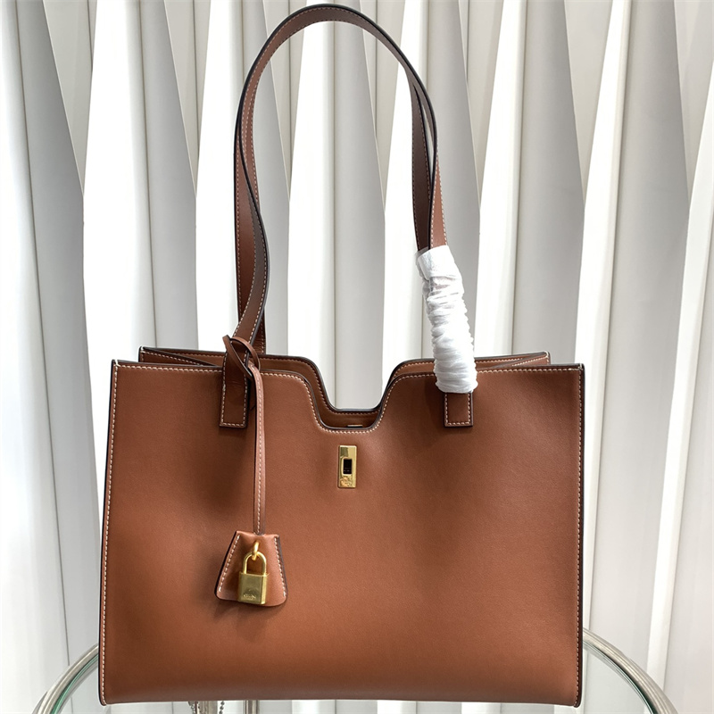 cabas 16 fashion luxury shoulder bag women large size leather Buckle with lock handbag Large capacity fashionable shopping bag camille womens commut