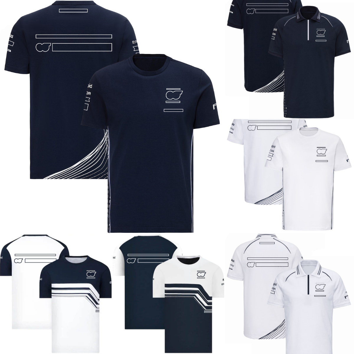 2022 2023 Formule 1 T-shirts Nouveau T-shirt F1 Pilote de Course Polos Jersey Mode D'été Équipe Logo Fans T-shirt À Manches Courtes