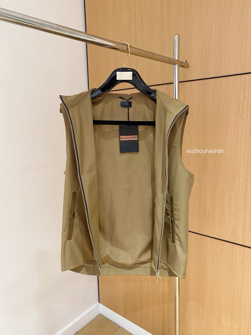 Designer Men Vests European and American Italian Zipper Casual Vest Coat ZG1289