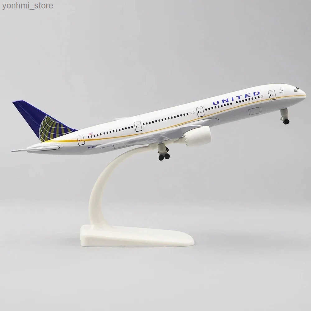 20cm Alloy Metal 787 B787 United Airlines Airplane Model Diecast Aircraft with Landing Gears Collectible Airplane Model L250730-image-1069083963