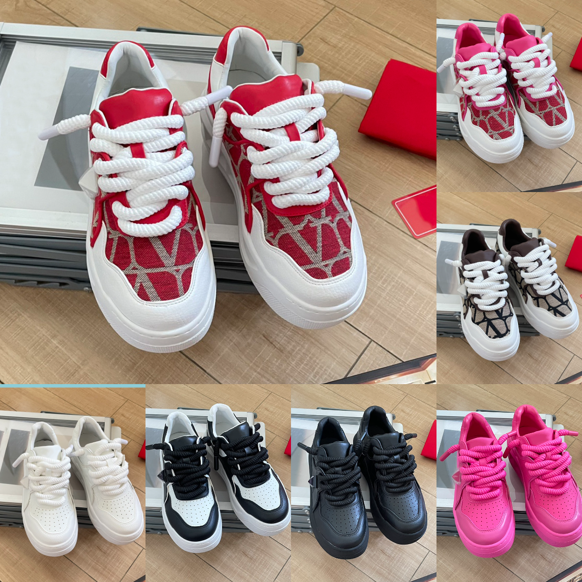35-45 Designer on stud Mens Womens Casual Shoes garavaniTriple White Black Pink Men Women Trainers Sports Sneakers Platform Shoe Lace Up Winter shoe