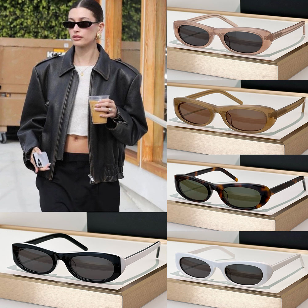 SL557 SUNGLASSES WITH NYLON LENSES AND NARROW ELONGATED CAT-EYE FRAMES IN TRANSPARENT ACETATE brand womens designer summer travel outdoor multi func