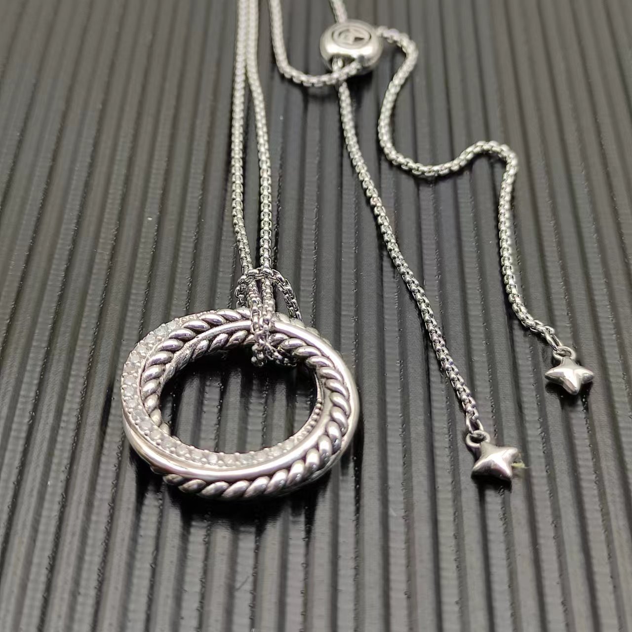 S925 sterling silver new heart-shaped cross necklace neutral fashion personality trend retro luxury jewelry gift