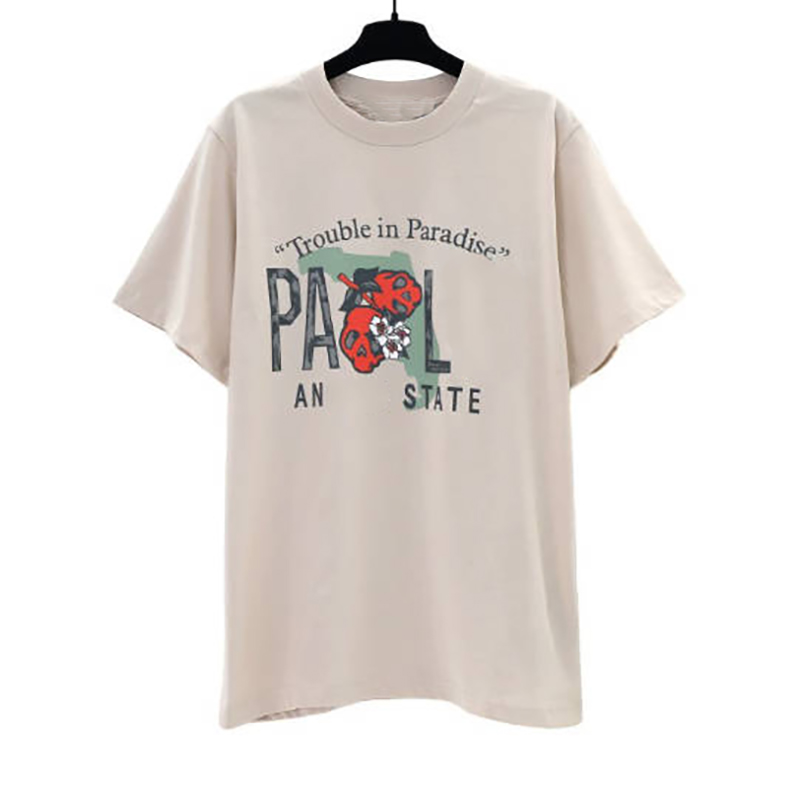 Designer Men's Shirts Hip Hop Summer Palm Letter Graphic Print Higt Street Style Oversized T-shirt Mens Womens Fashion Gothic Pullover Clothes