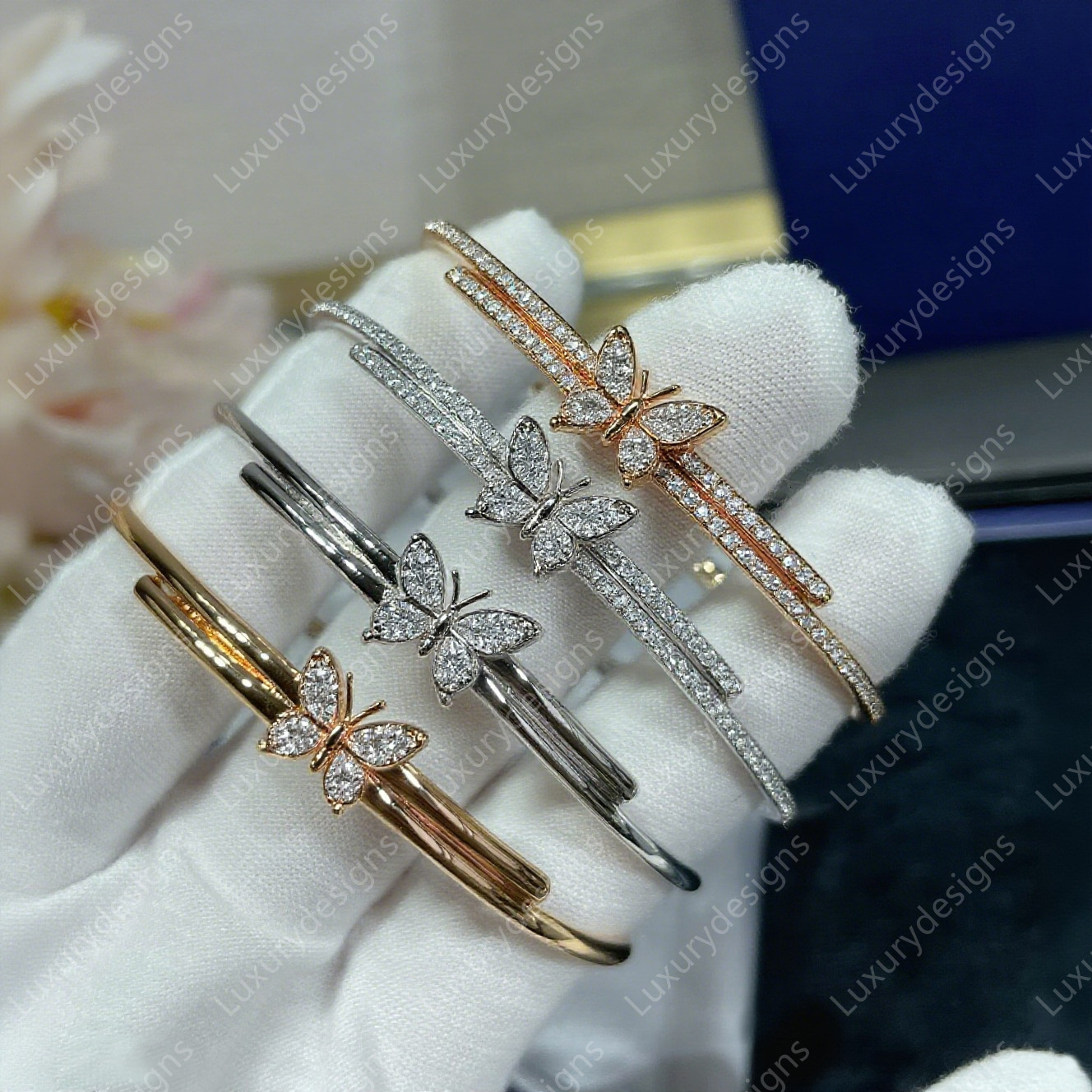 Luxury Designer Bracelets Diamonds Liens Bangle Womens Mens Fashion High-end Diamonds Bracelet Top Quality High-end Jewelry Rose Gold Silver with Bl