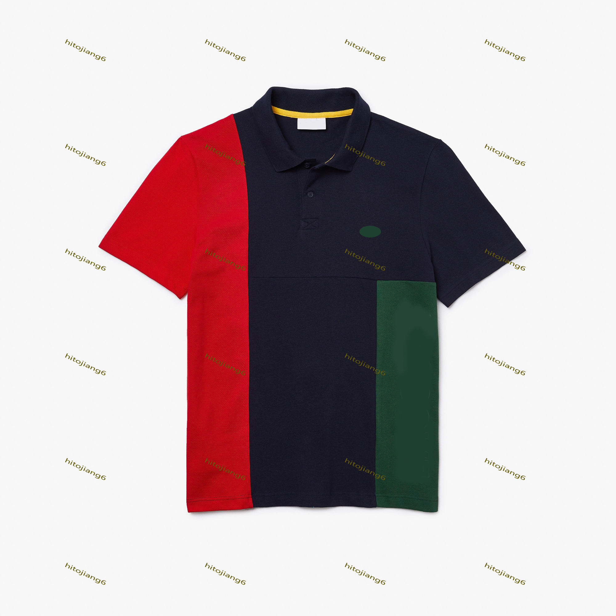 Designed men's shirt POLO shirt brand high quality lapel casual loose solid color cotton embroidery short sleeve T-shirt