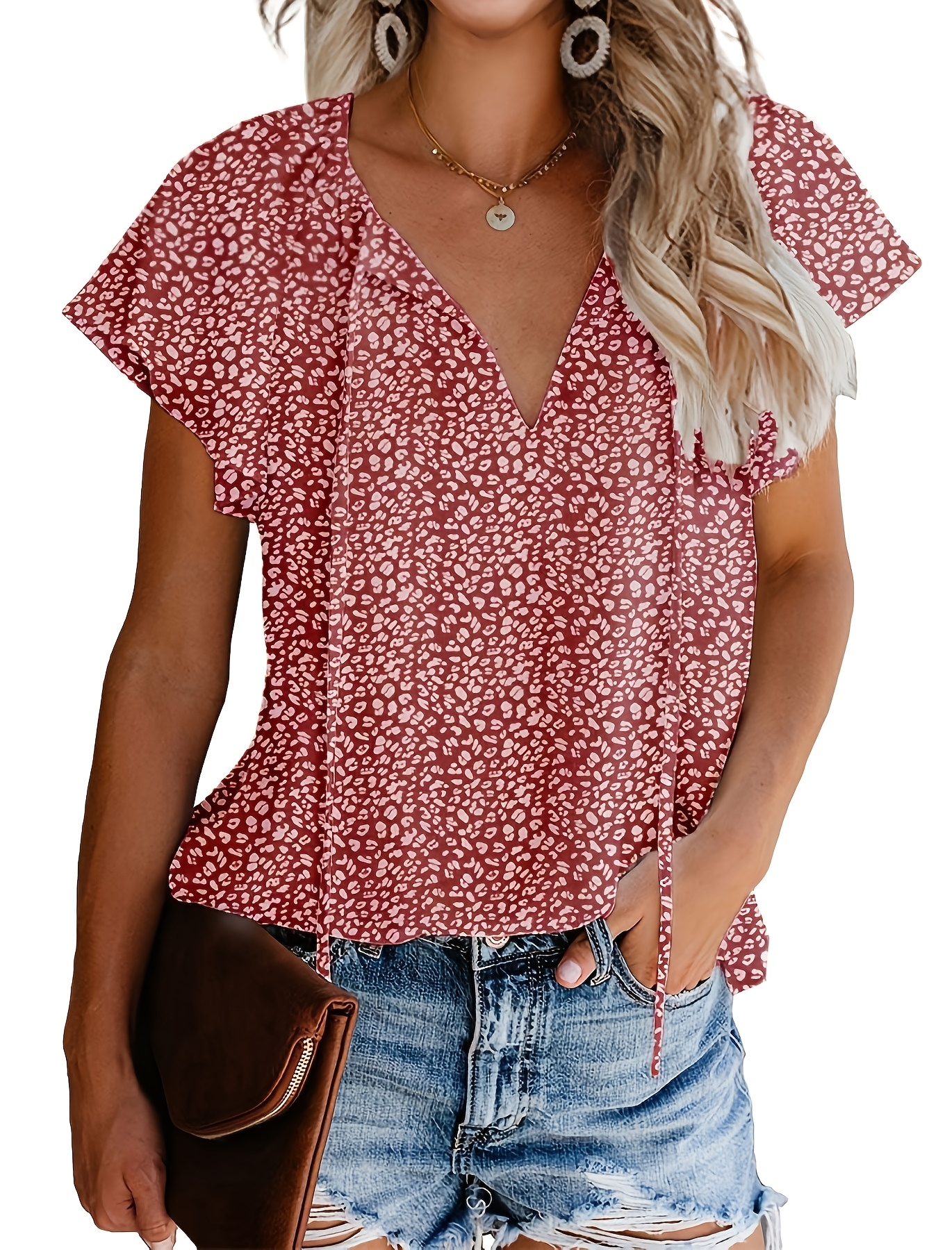 Plus Size 1XL-5XL Women's Plaid Print Long Sleeved V-neck T-shirt Ladies Fashion Long Sleeve Blouse Loose Shirt