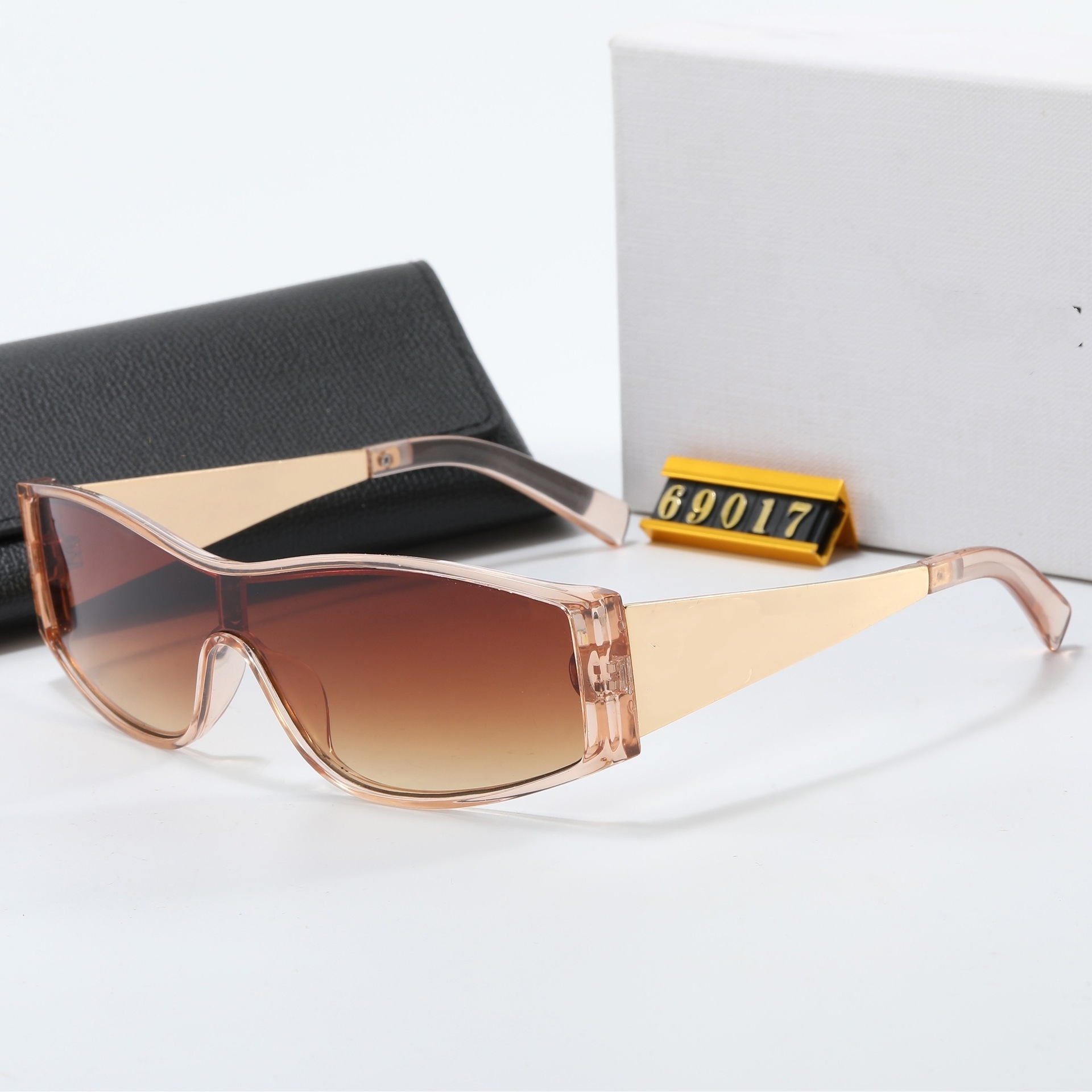 Vintage Luxury Designer Oversized Pilot Sunglasses Women For Men Trend Shades Big Frame Windproof Popular Punk Sun Glasses 69017