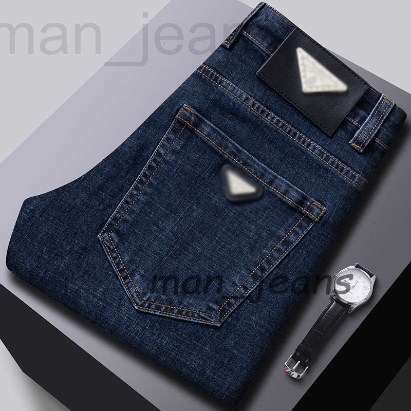 Men's Jeans luxury for woman high end Designer P Autumn New Regular Thickness Slim Fit Original Standard Imitation (29-40) Sizes 58W6