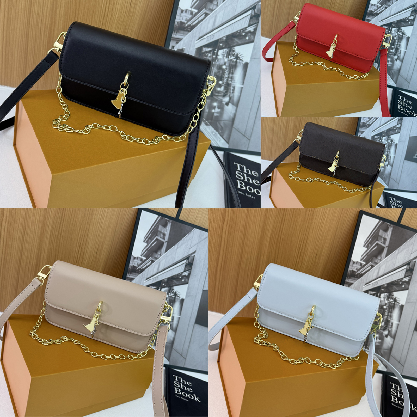 Designer bag designer makeup bag Cosmetic Bags top Luxury Fashion Womens Shoulder Handbag Bag Evening Bag crossbody bag Accessori in metallo Retro A