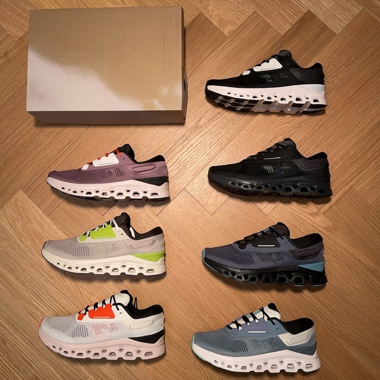 Designer Mens Womens Cushioned Running shoes Cloudstratus 3 Stratus Athletic walking road running trainer White Sand black frost Metal Wisteria b