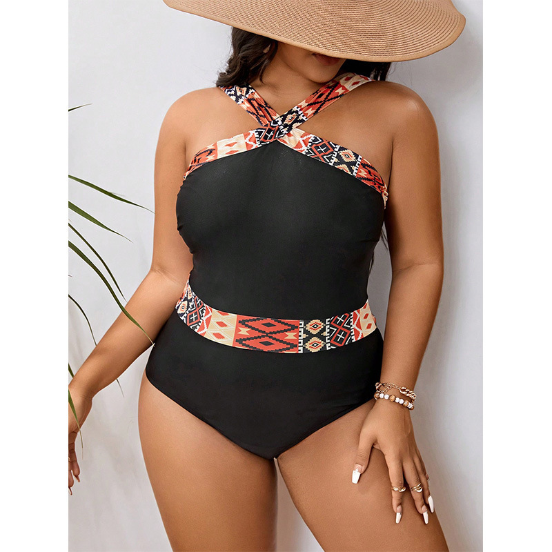 New Plus Size Swimsuit for Women, Sexy Suspender, Gathered, Strapless, Backless, High-end Vacation Style Swimsuit for Women Y2k