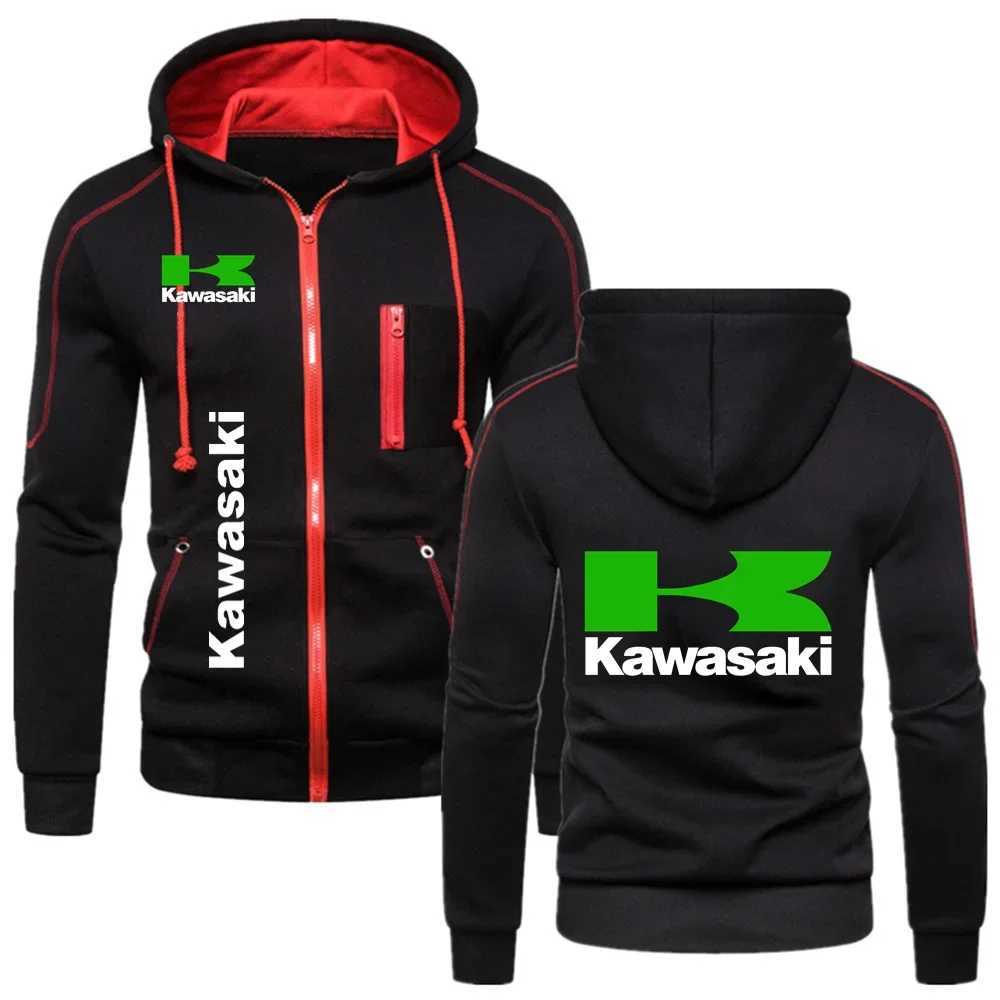 2024 Mens Zipper Hoodie Motorcycle Jacket Kawasaki Clothing Tops Ninja Motorcycle Clothing Outdoor Sportswear Tops T250731