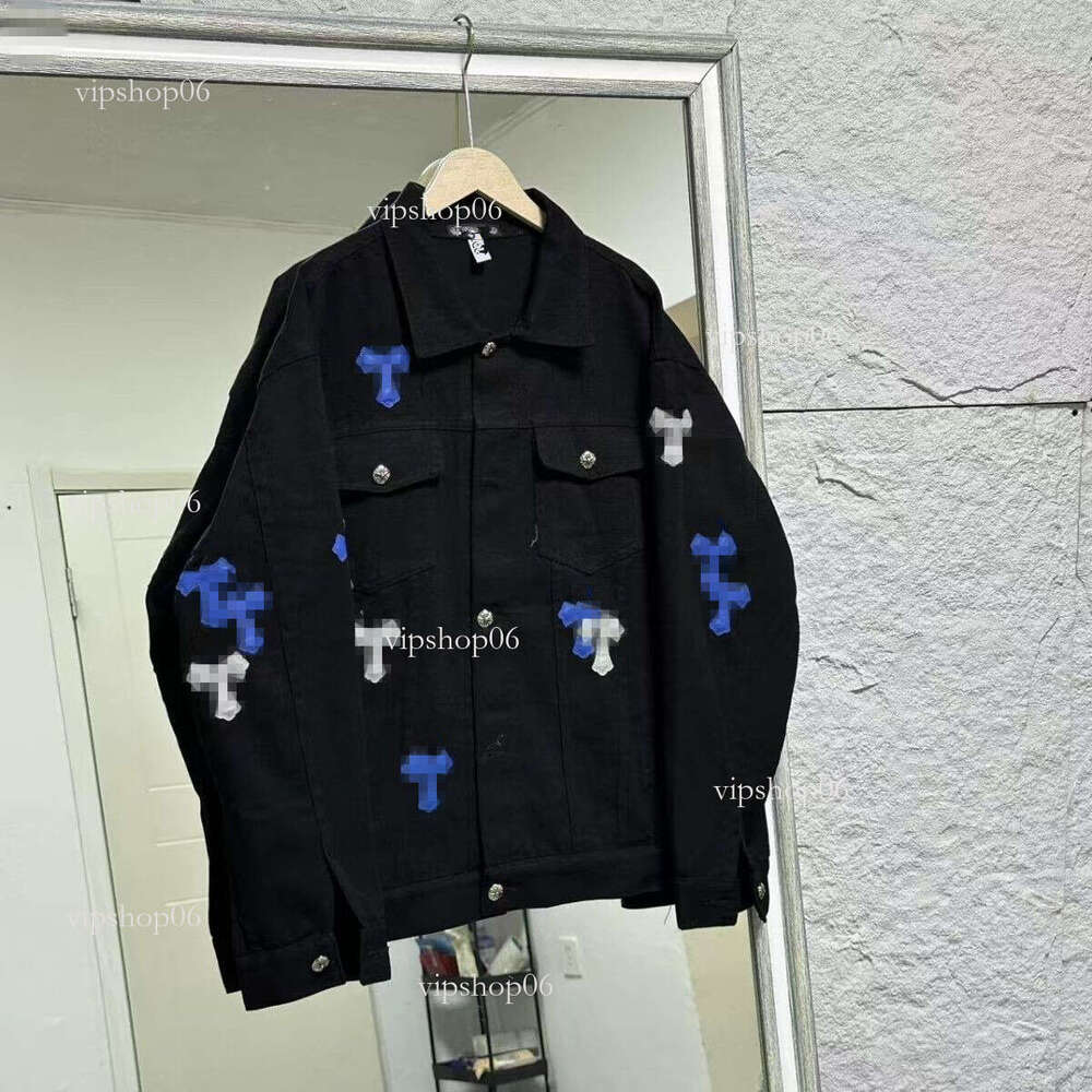 High Quality Men's Jackets Designer Brand Autumn New Ch jacket Camellia Embroidery Elegant and Versatile Fashionable Hollow Denim Jacket