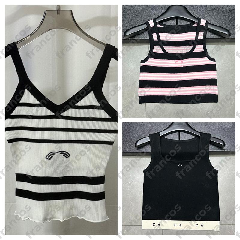 Tank Top Woman Fashionable Tanks Knitted Camisole Designer Womens Vest Summer Sleeveless Camis Lady Luxury Tops -8 Knits Croptop Streetwear T Shirts